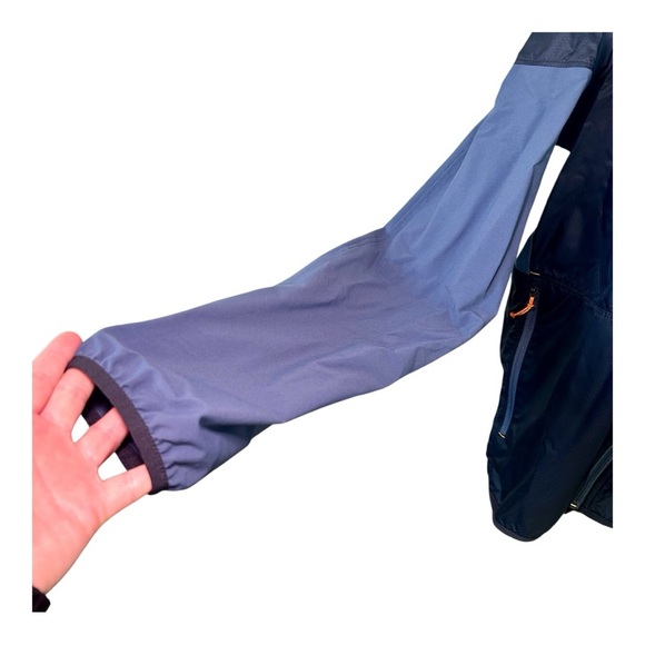 Eddie Bauer Men’s Radius Hybrid Jacket, Windbreaker,Blue, Size Large, Hooded EUC - Picture 6 of 8